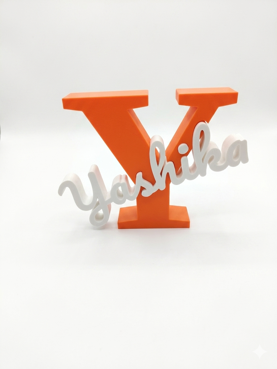 Monogram &amp; Script Nameplate Stand